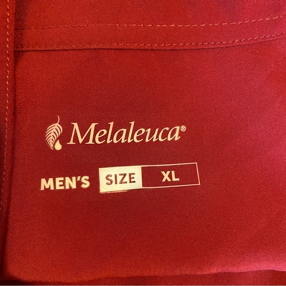 Melaleuca Unisex Performance Polo Shirt Terracotta Orange Stretch Uniform Sz Xl View 2